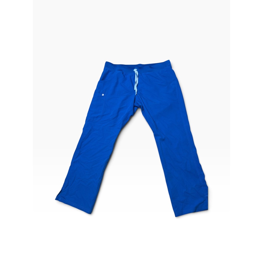 FIGS Kade Cargo Royal Blue Scrub Pants Womens XL T21004 Straight Leg
